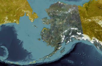 Alaska parklands satellite view