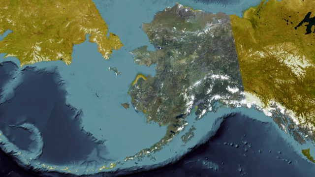 Alaska parklands satellite view