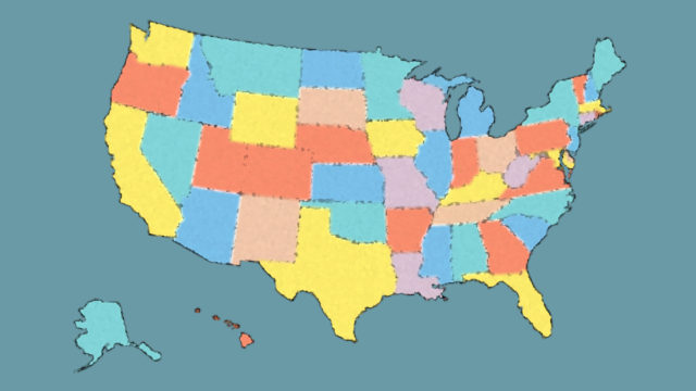 USA map state travel resources