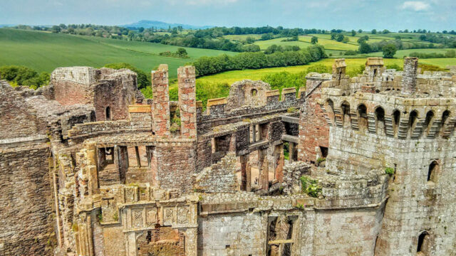 raglan castle monmouthshire, gwent, wales